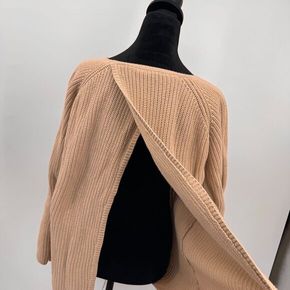 Vtg 525 America Open Back Chunky Knit Sweater Womens L Oversized Lagenlook Boxy - Picture 4 of 7